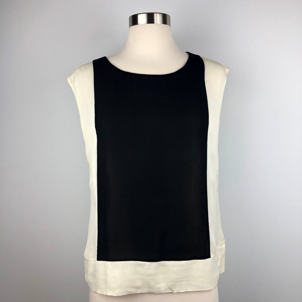 J. Crew Contrast Colorblock Shell Silk Tank - Picture 5 of 8